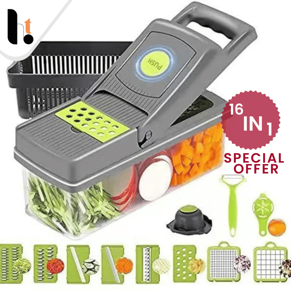 16-in-1 Vegetable Chopper & Slicer | Multifunctional Kitchen Tool | Pakistan
