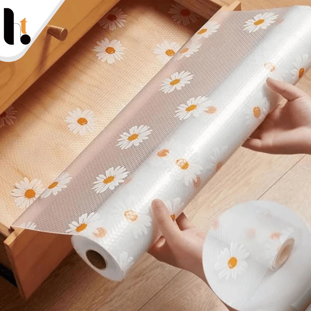 Waterproof Kitchen Mat Shelf Liner 45×150, Anti Slip cover