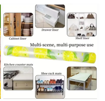 Waterproof Kitchen Mat Shelf Liner 45×150, Anti Slip cover