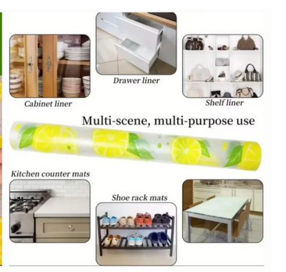 Waterproof Kitchen Mat Shelf Liner 45×150, Anti Slip cover