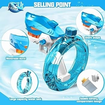 Rechargeable Shark Water Gun – High Pressure