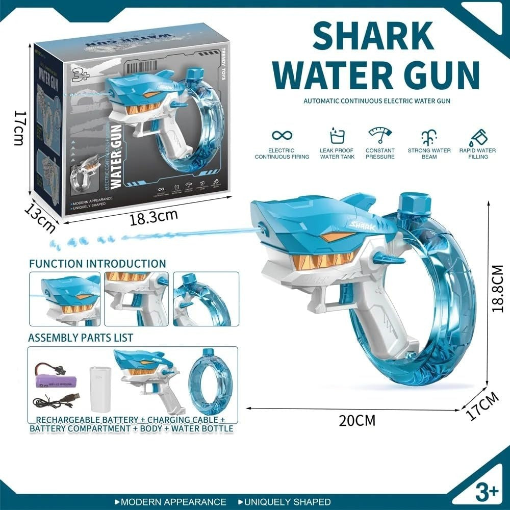 Rechargeable Shark Water Gun – High Pressure