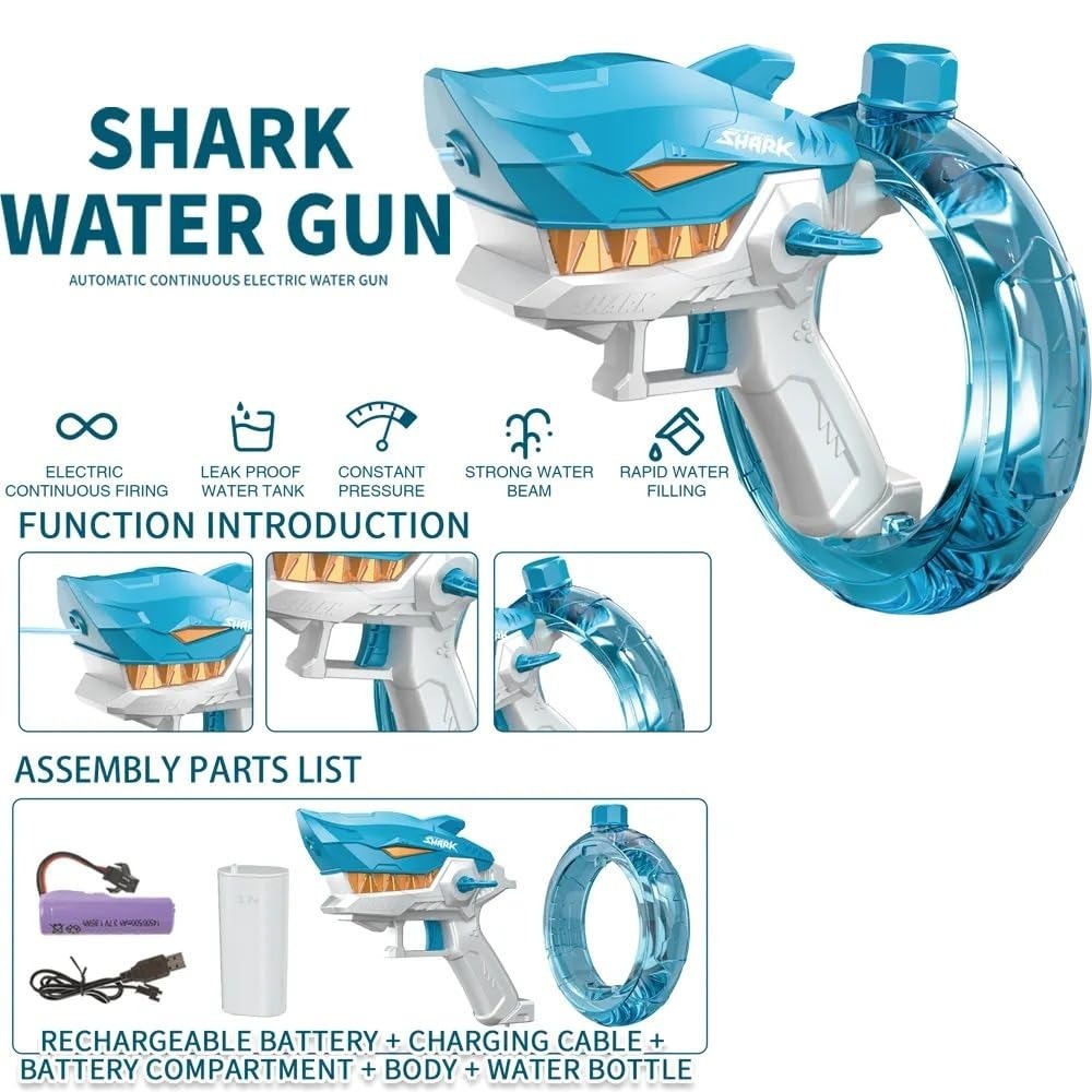Rechargeable Shark Water Gun – High Pressure