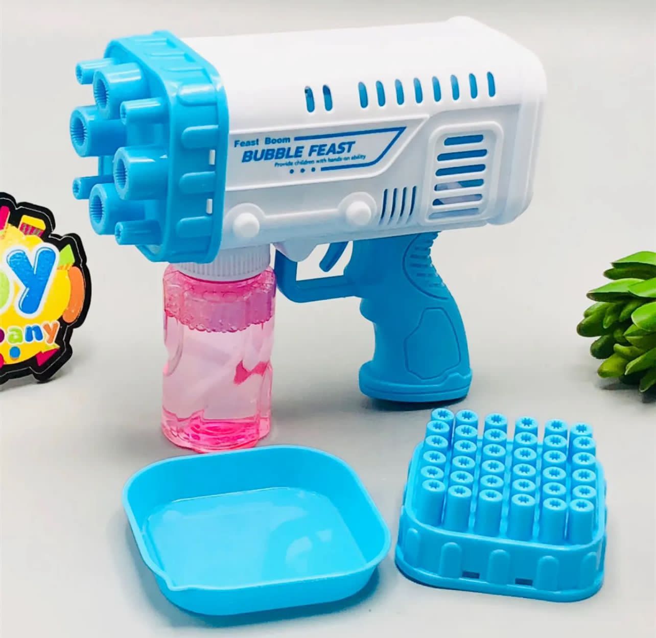 Electric 2-in-1 Rocket Bubble Gun for Kids