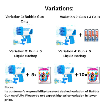Electric 2-in-1 Rocket Bubble Gun for Kids