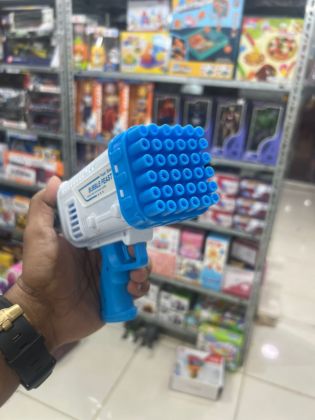 Electric 2-in-1 Rocket Bubble Gun for Kids