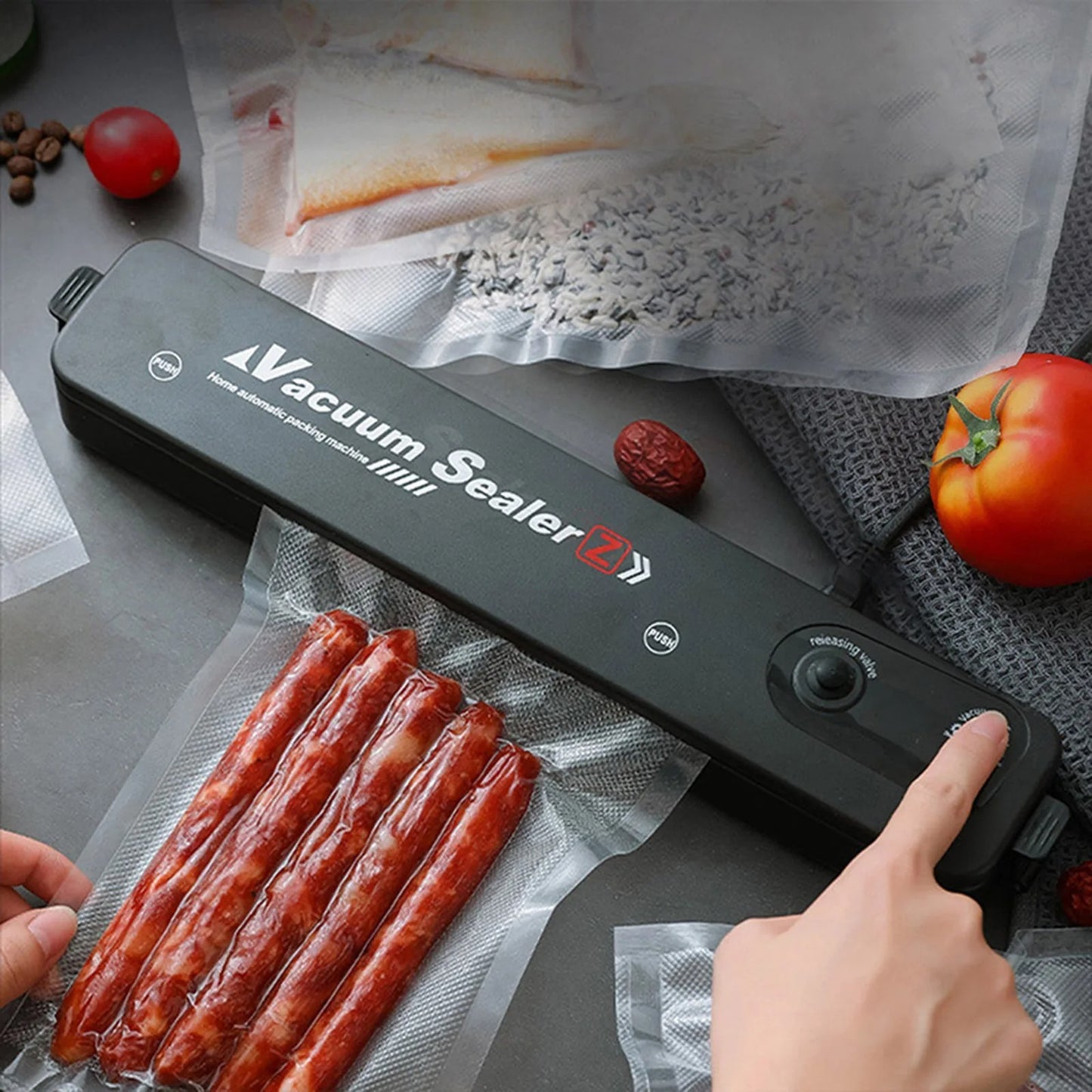 Automatic Food Sealer with 5 Vacuum for Fresh Food Storage