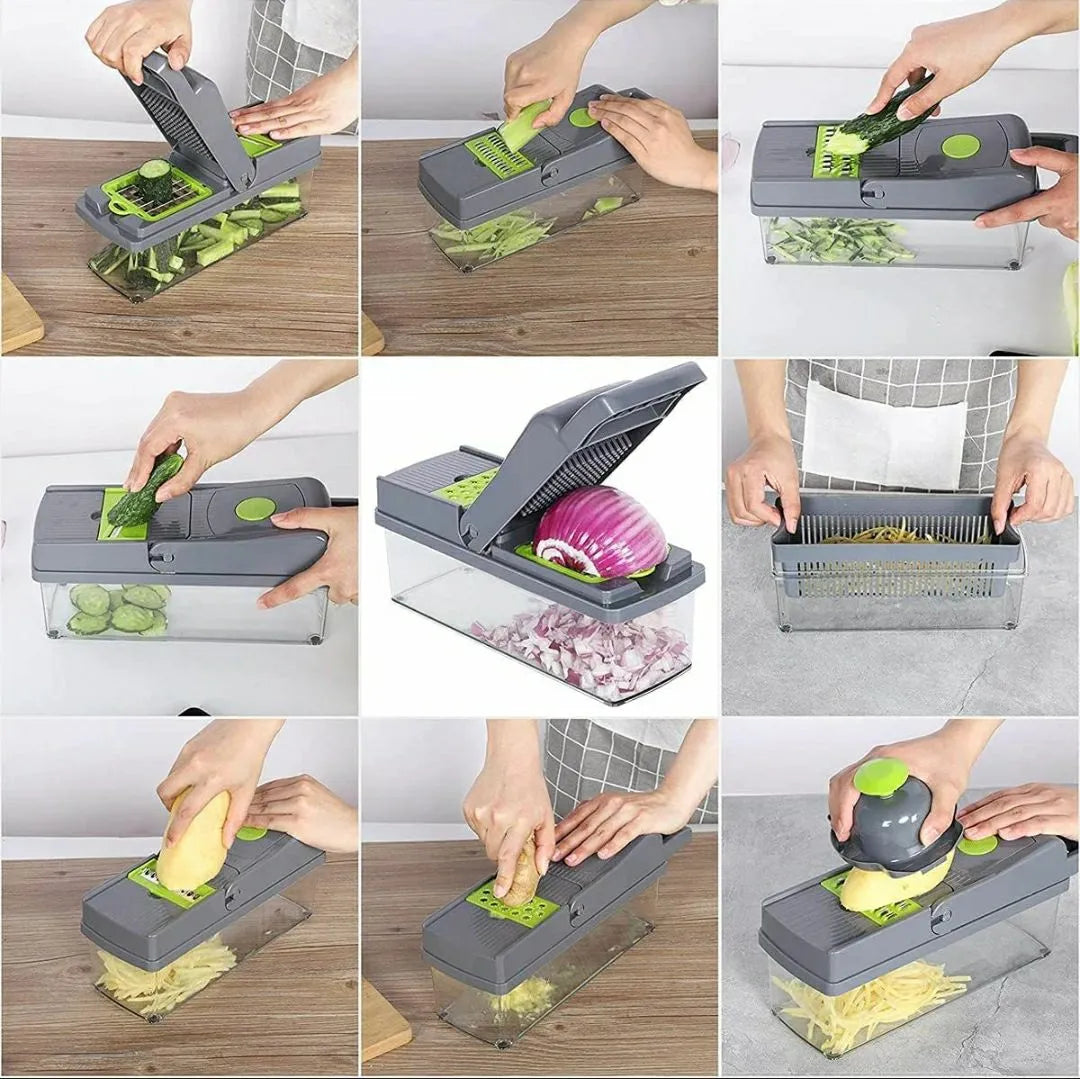 16-in-1 Vegetable Chopper & Slicer | Multifunctional Kitchen Tool | Pakistan