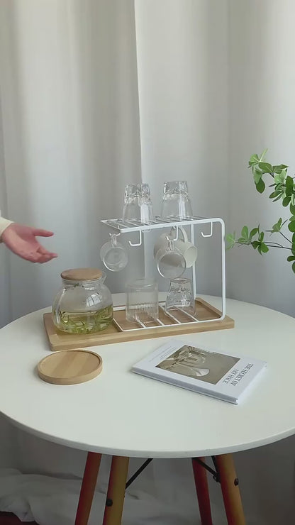 Modern Space-Saving Mug Organizer with Smooth Hooks