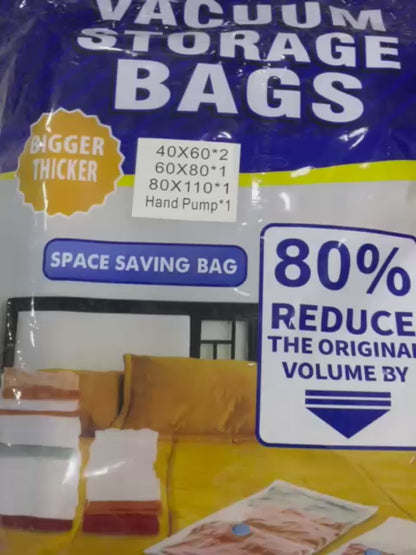 5Pcs Vacuum Seal Storage Bags With Pump