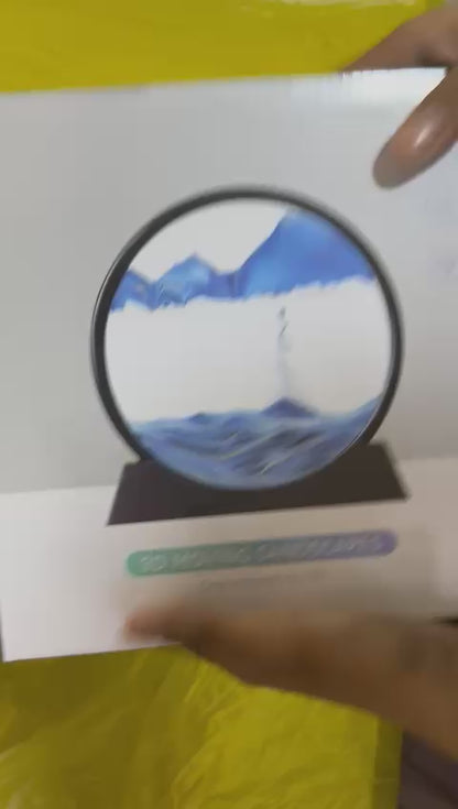 3D Moving Sand Art - Showpiece - Home Decoration ( Random Color)